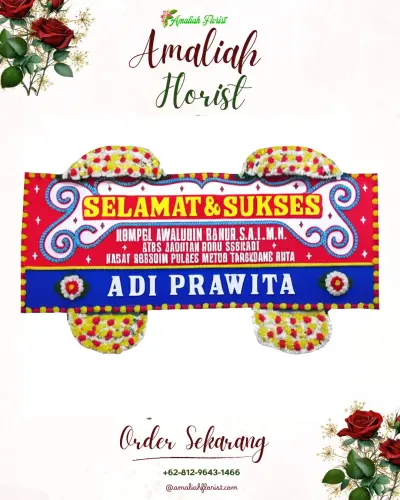 Karangan Bunga Ucapan Selamat kelapa gading